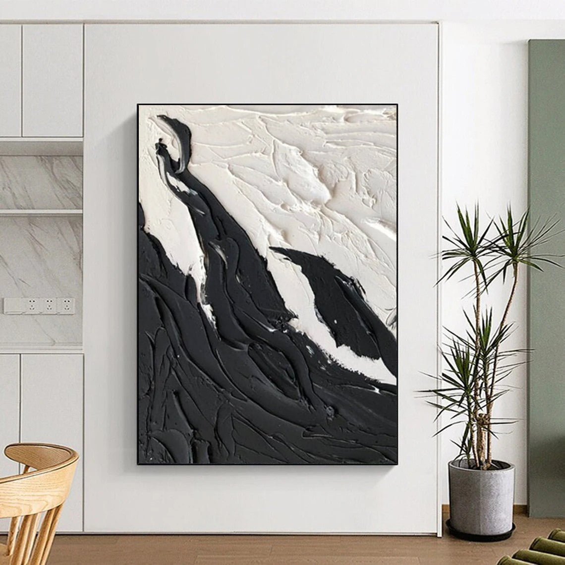 Large Custom Abstract Paintings with Textured Details for Bedroom & Office DTP395