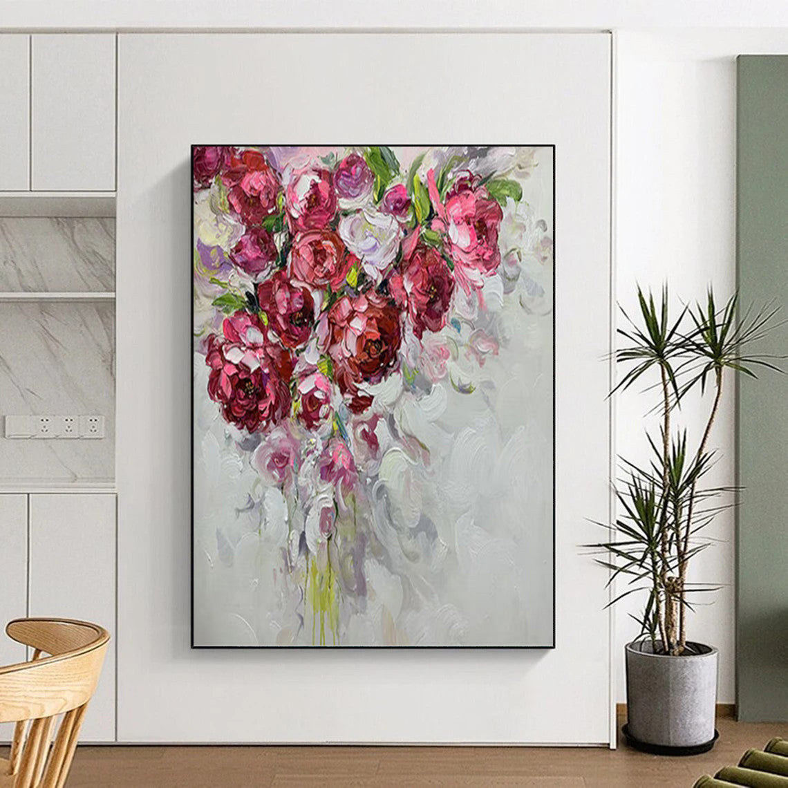 Immense Hand - Painted Custom Textured Abstract Artwork, Ideal for Bedroom and Office DKH1464