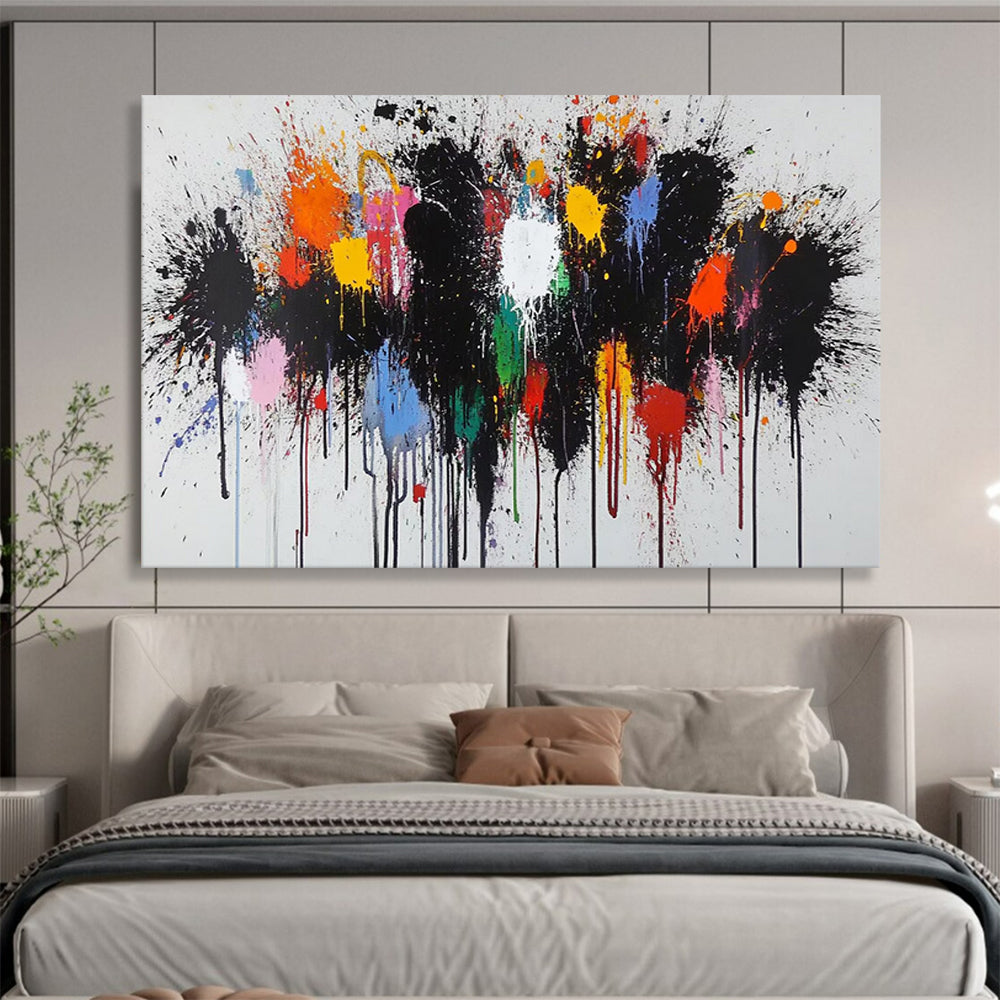Bold Color Splash Abstract - Modern Living Room or Office Statement DLZ193