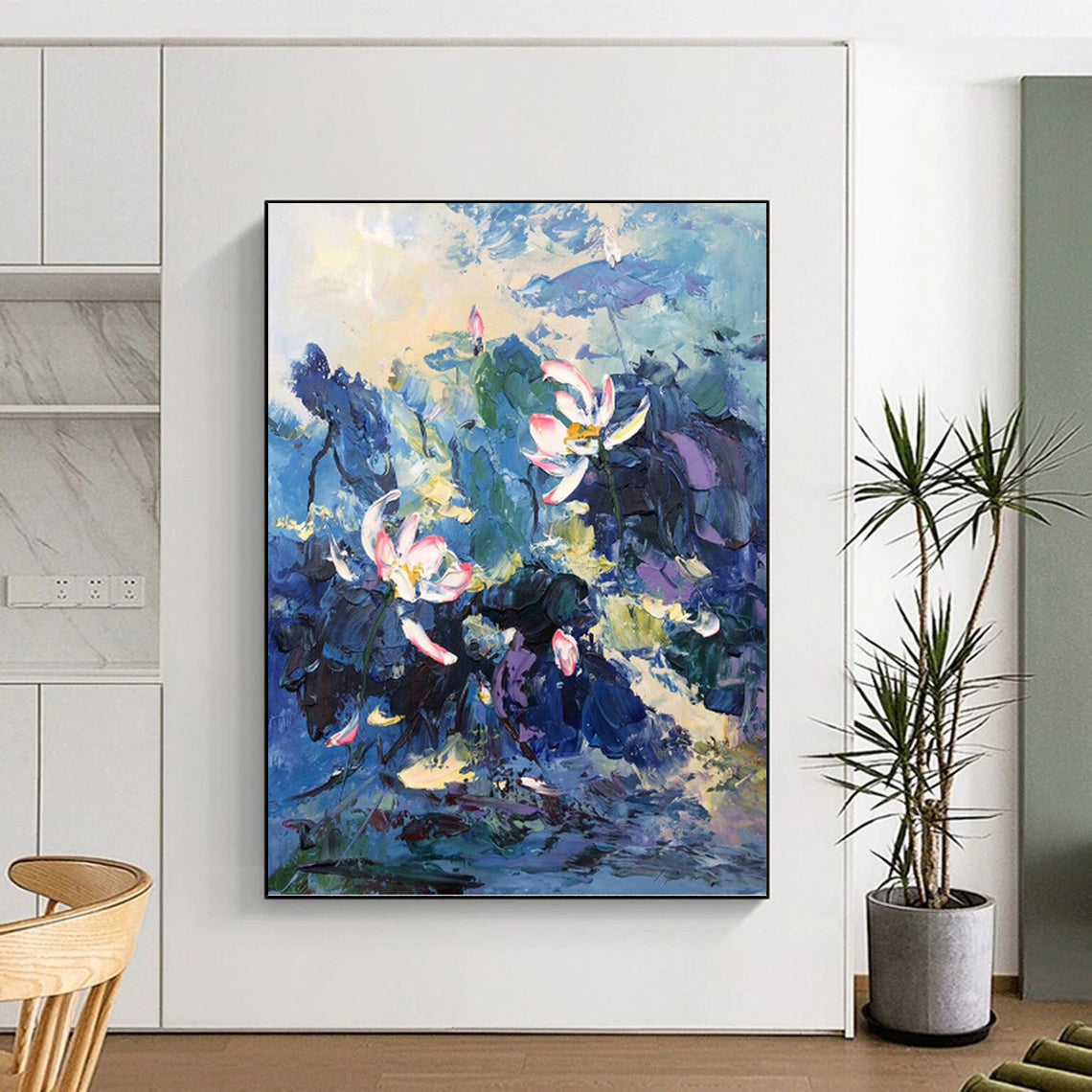 Energetic Hand - Painted Textured Abstract Painting for Living Room & Office DKH1298