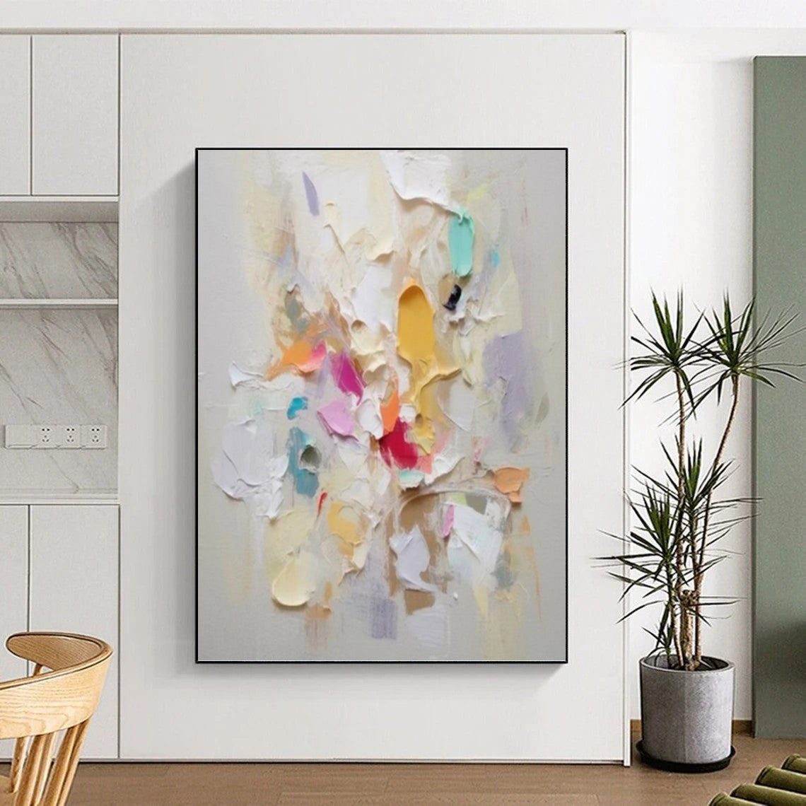 Vividly Textured Abstract Painting for Living Room & Hotel Suite DKH0973