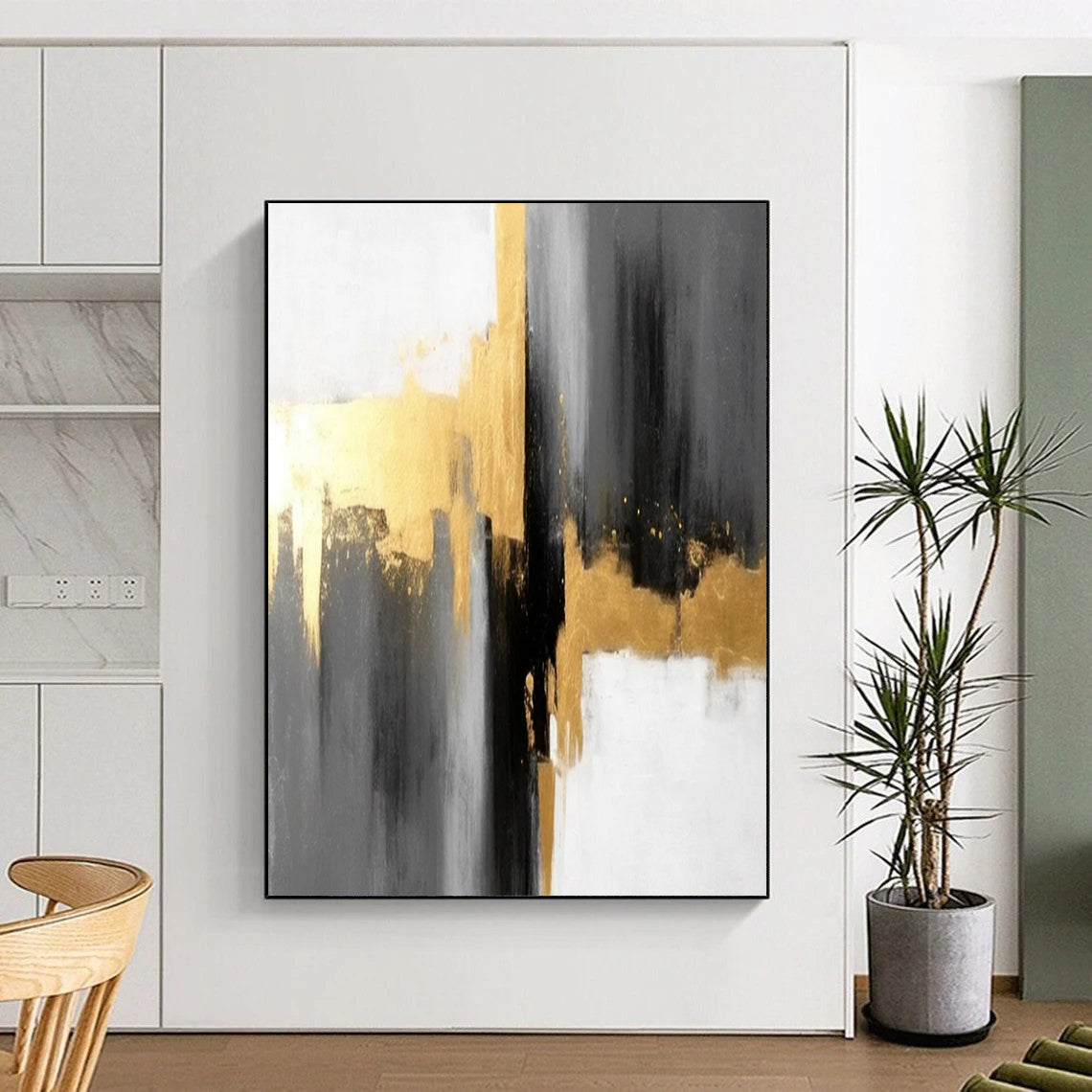 Super - Sized - Scale Hand - Painted Custom Abstract Work for Hallway and Hotel DTP076
