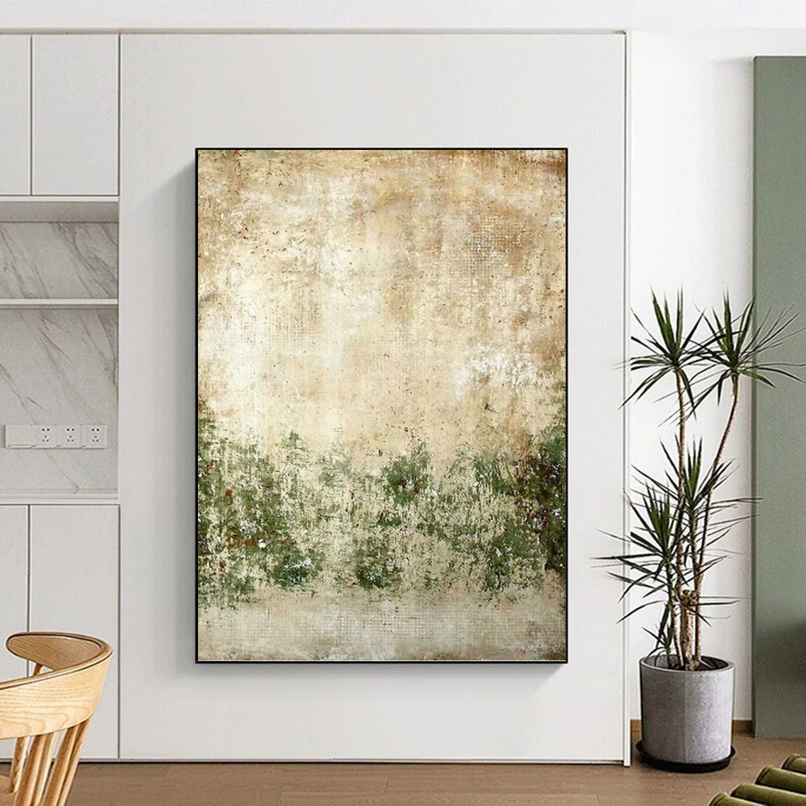 Super - Sized Hand - Painted Textured Custom Abstract Painting, for Bar and Hotel DKH1483
