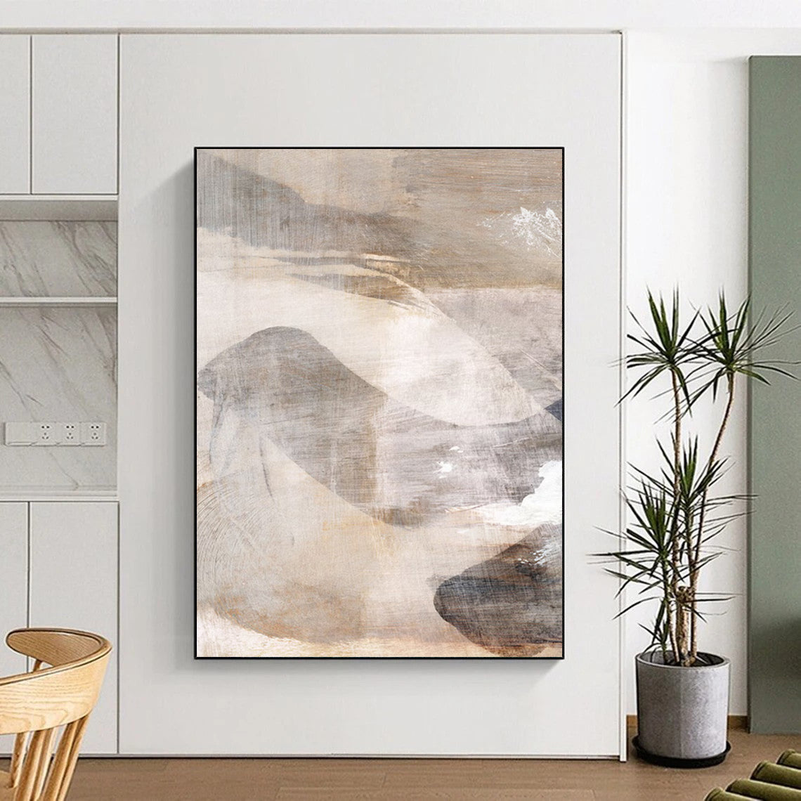 Hand-Painted Big Custom Abstract Art: Textures to Elevate Your Decor DTP210