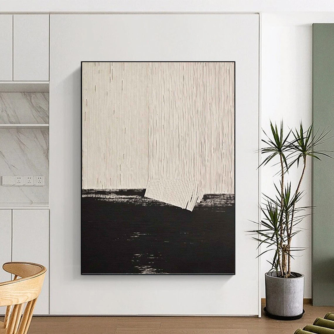 Extra - Vast - Reach Hand - Painted Custom Abstract Symphony (with Rich Textures), for Office and Entryway DKH1503
