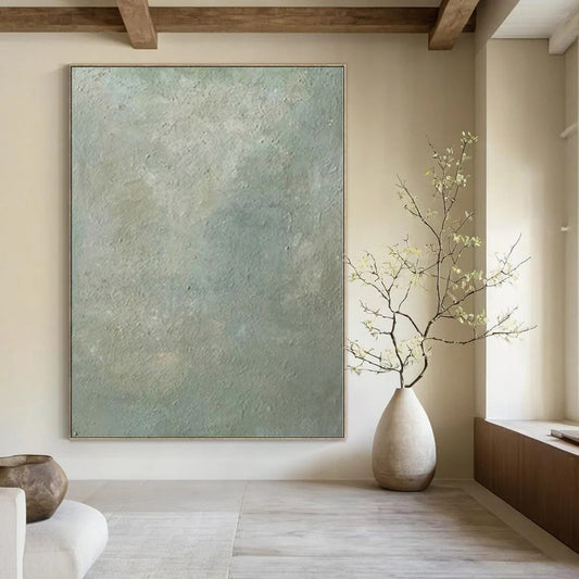 Monumental Handcrafted Abstract Canvas for Agricultural Processing Plant Lobbies