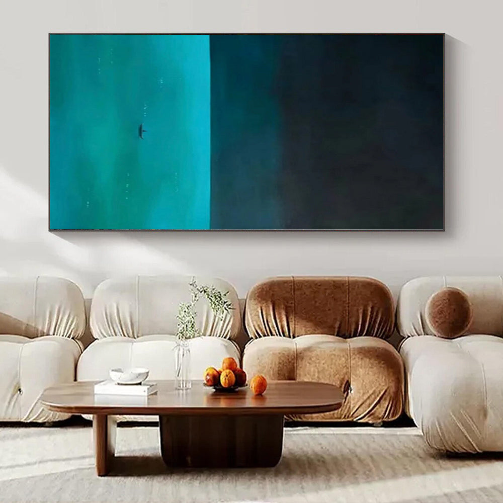 Large Abstract Canvas for Laundry Room Sink Areas - Custom Acrylic on Canvas