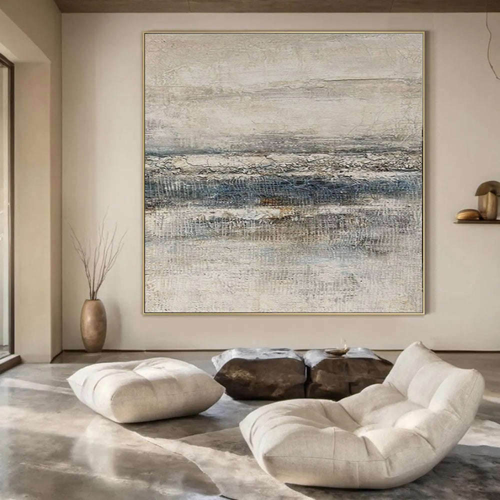 Extra-Vast Hand-Painted Contemporary Abstract Canvas for Cruise Ship Atrium Central Displays