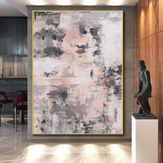 Large Abstract Stripe Painting - Commissioned Oil on Canvas for Fashion Boutique Displays