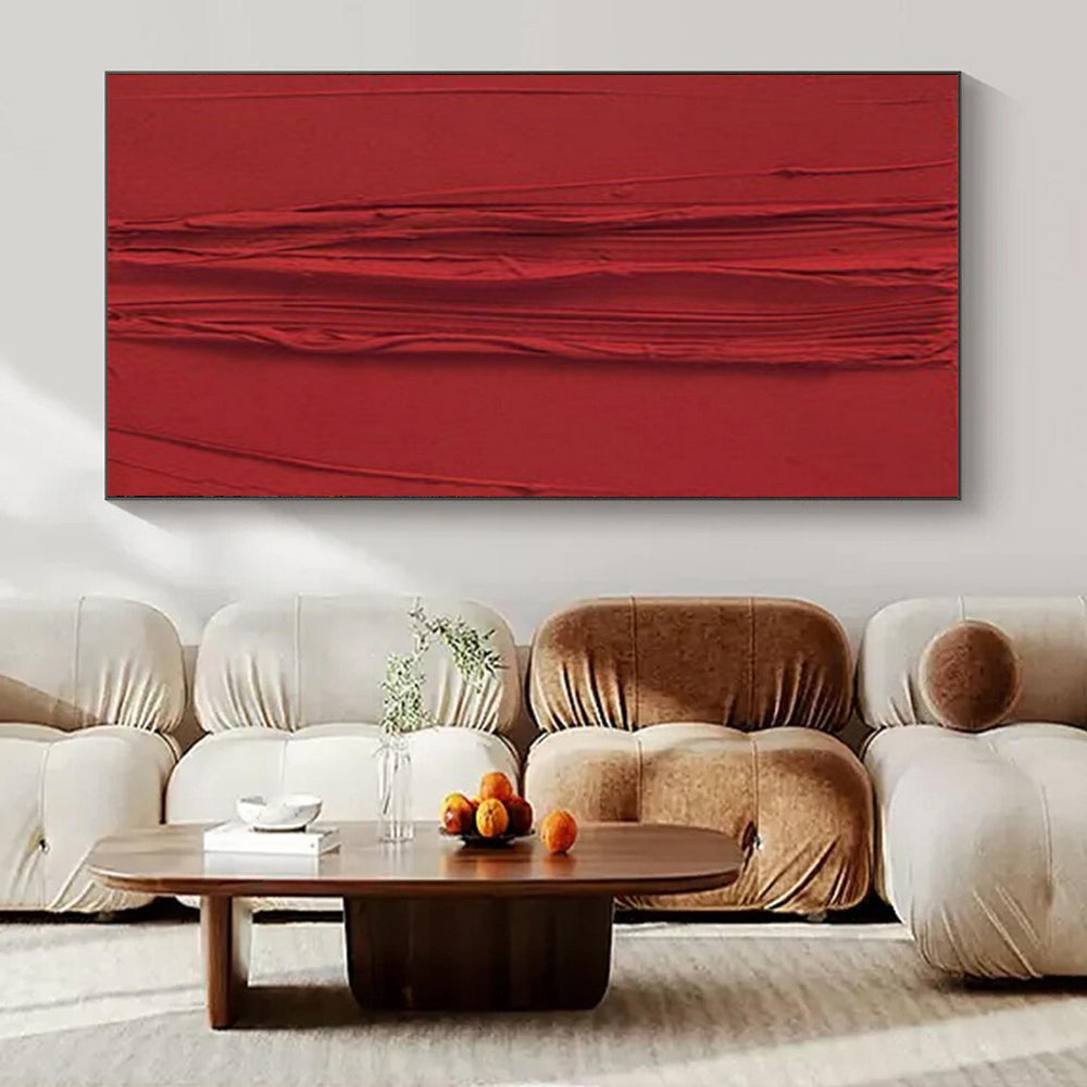 Large-Scale Hand-Painted Contemporary Abstract Mural for Family Home Kitchens