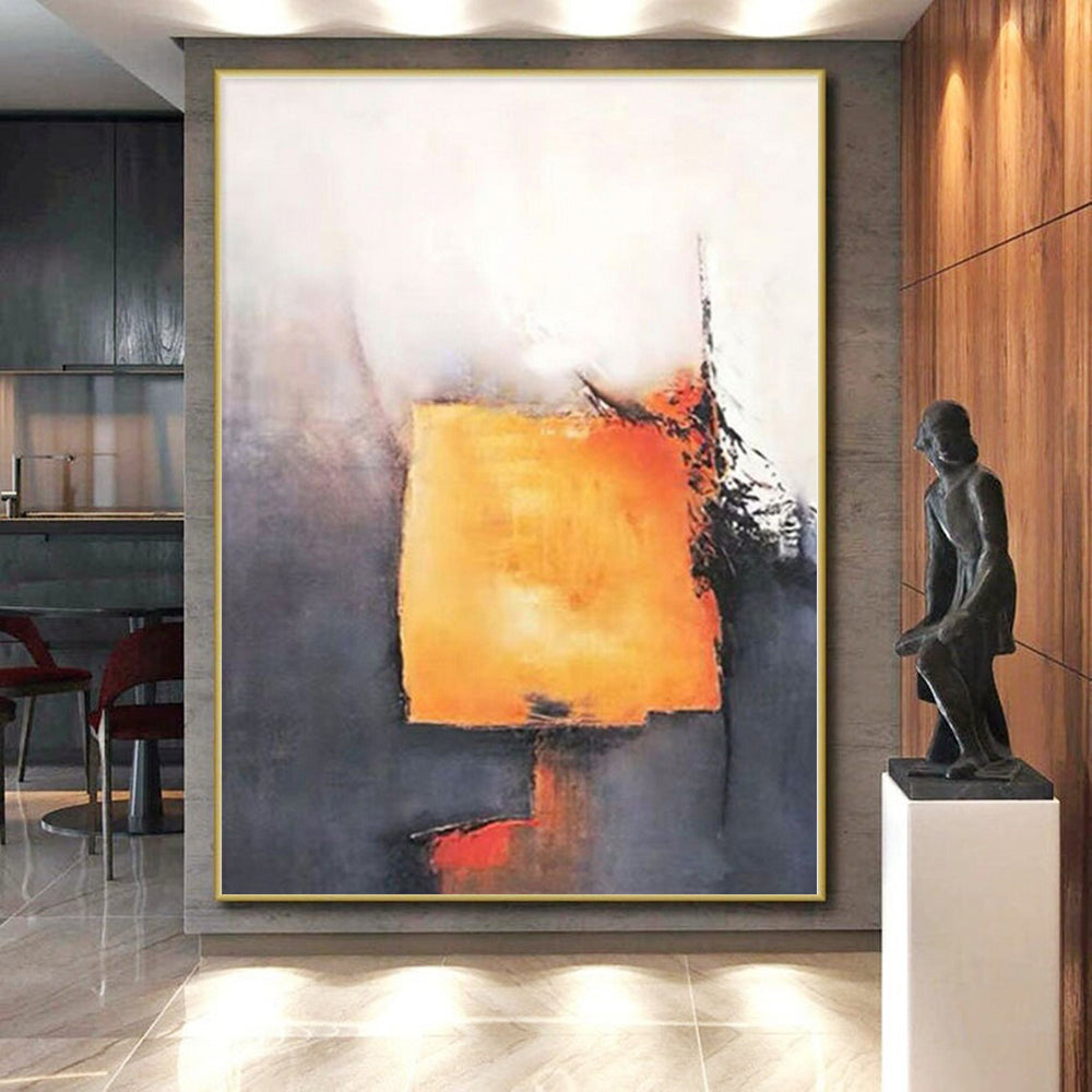 Large-Scale Custom Hand-Painted Abstract Canvas for Nursery Crib Feature Wall LargeART0591
