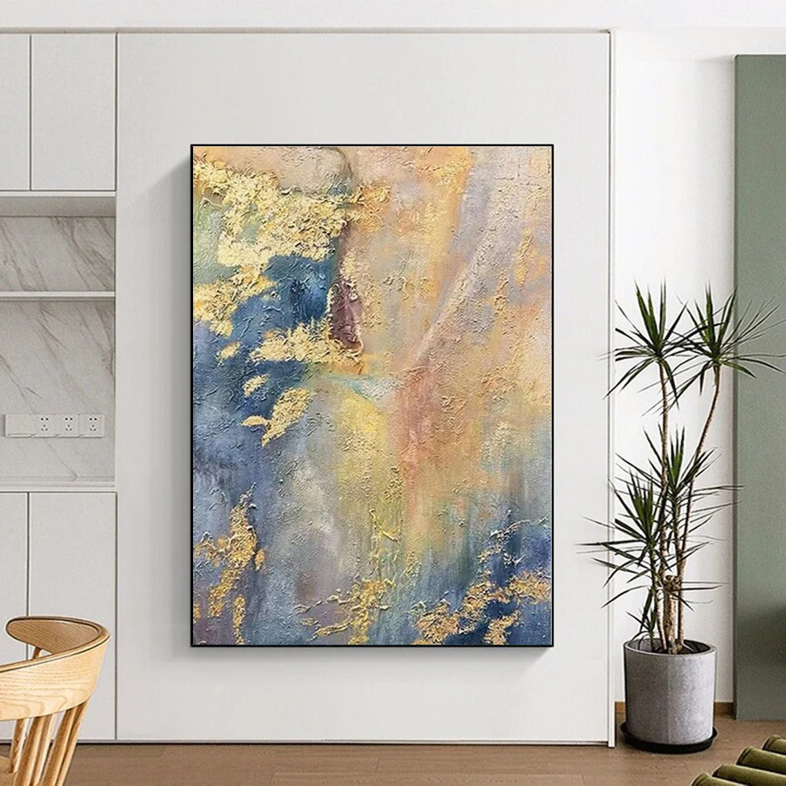 Oversized Custom Hand-Painted Abstract Wall Art for Laundry Room Utility Wall LargeART0582