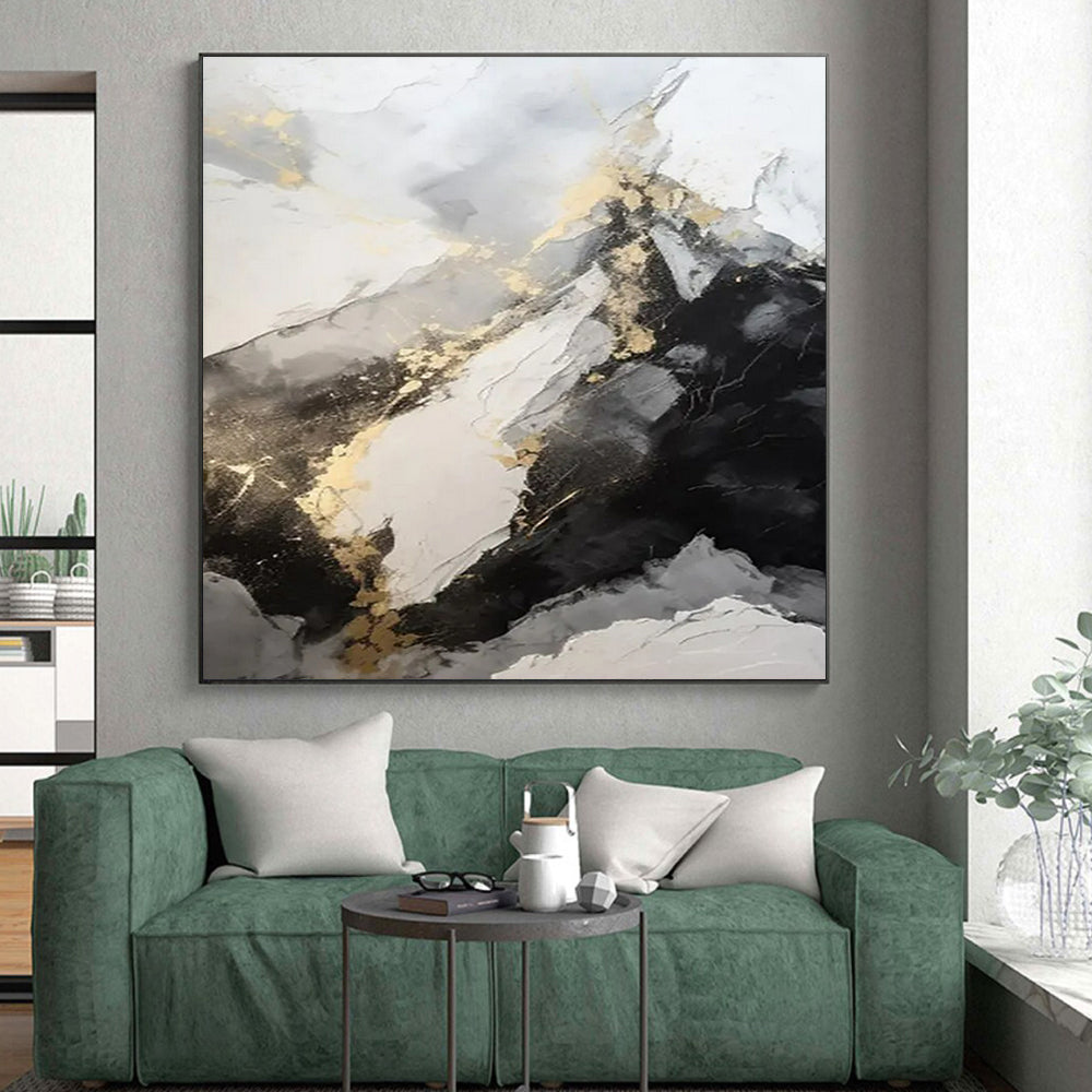 Super-Sized Modern Abstract Painting for Event Live Painting Demonstration Backdrops