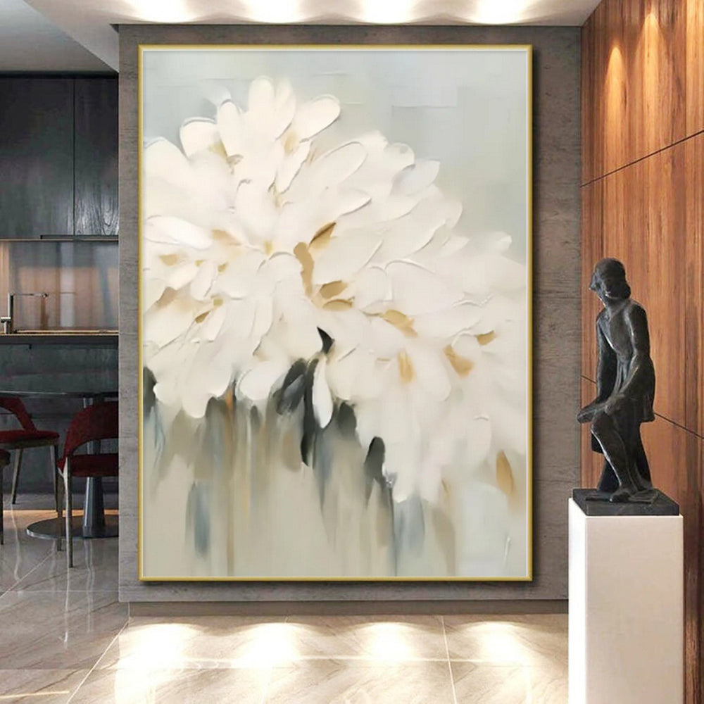 Bespoke Geometric Hand-Painted Abstract Art for Living Room Focal Wall