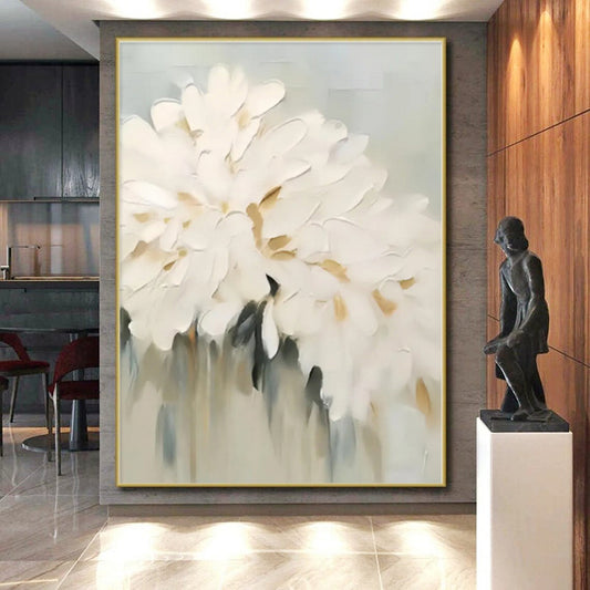 Bespoke Geometric Hand-Painted Abstract Art for Living Room Focal Wall