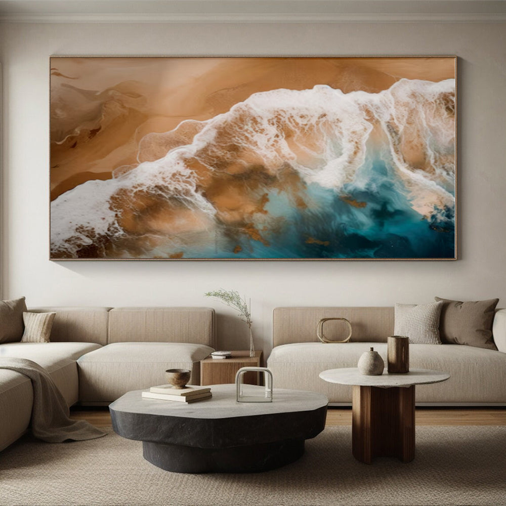 Extra-Huge Contemporary Abstract Painting for Home Library Study Nook Inspiration