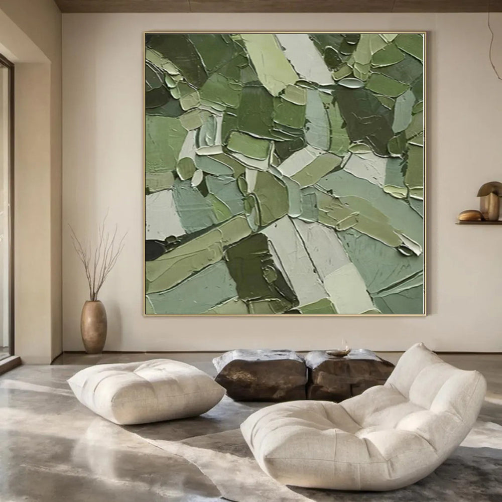 Giant Abstract Art for Petio (Pet + Patio) Spaces - Hand-Painted Mixed Media on Canvas