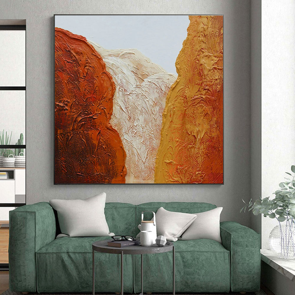 Colossal Hand-Crafted Abstract Canvas for Retail Storefronts LargeART0648