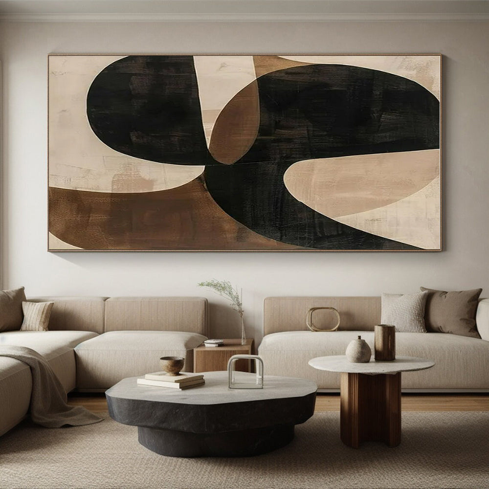 Large-Scale Modern Abstract Canvas for Event Registration Desk Backdrops