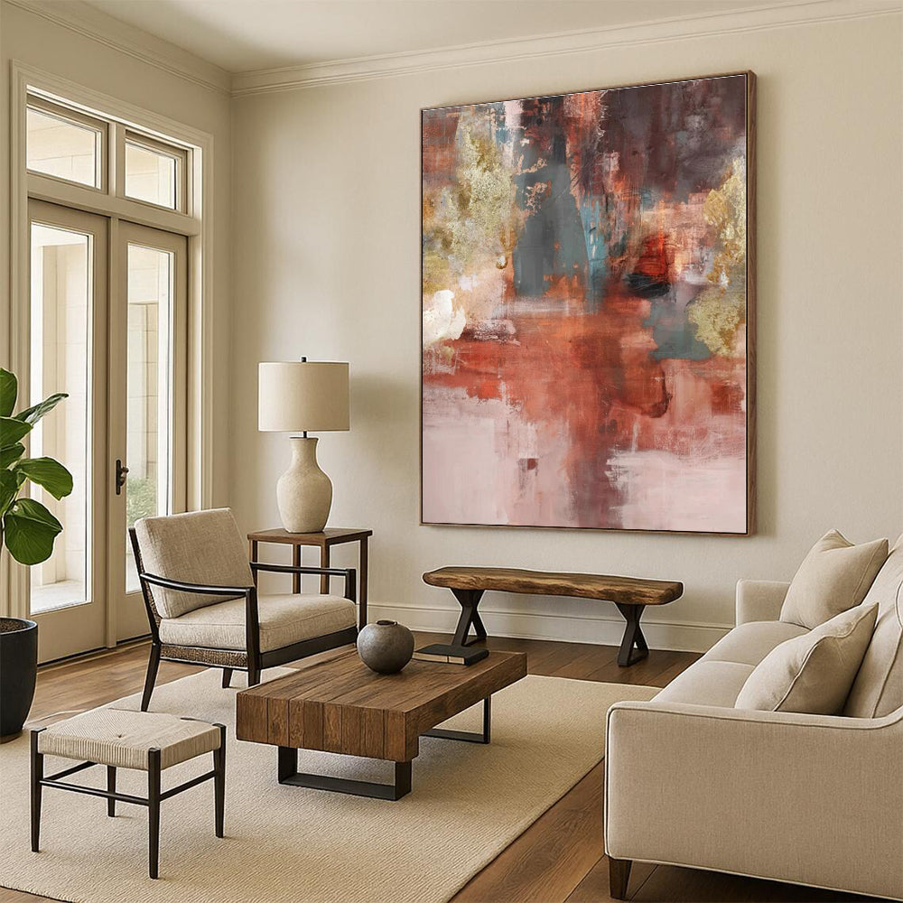Made-to-Order Large Hand-Painted Abstract Painting for Hallway Passage Wall LargeART0583