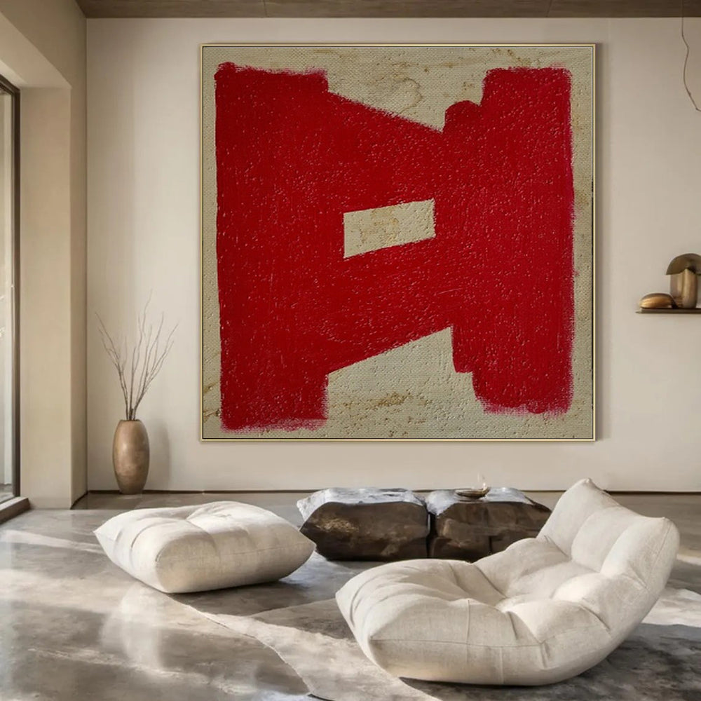 Huge Hand-Painted Contemporary Abstract Painting for Trendy Bar Lounges