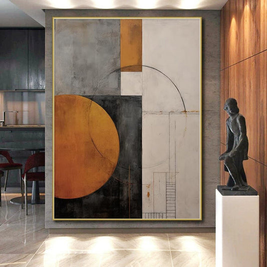 Oversized Custom Abstract Painting for Home Office Statement Walls