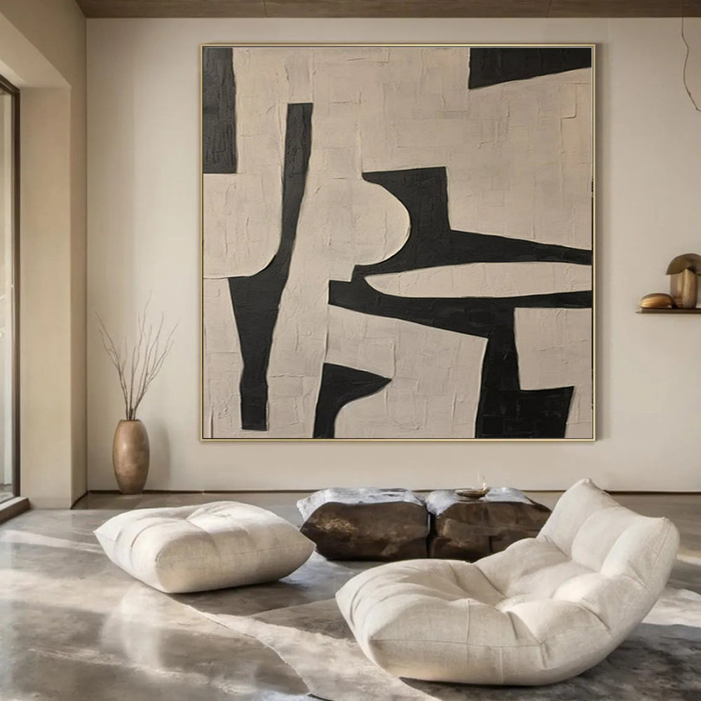 Colossal Hand-Painted Contemporary Abstract Painting for Music Concert Venue Backdrops