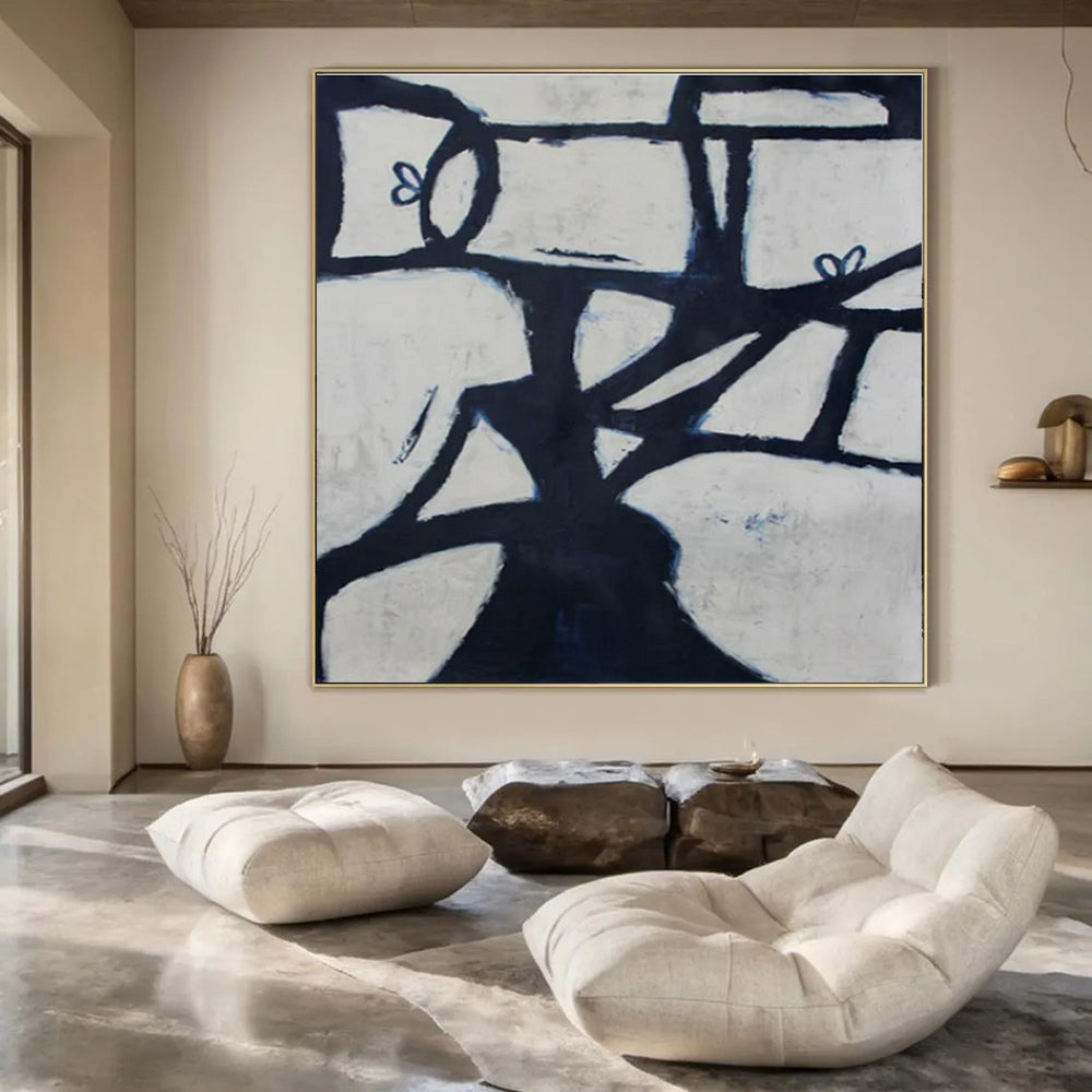 Custom Hand-Painted Abstract Canvas for Bar & Hotel Event Spaces