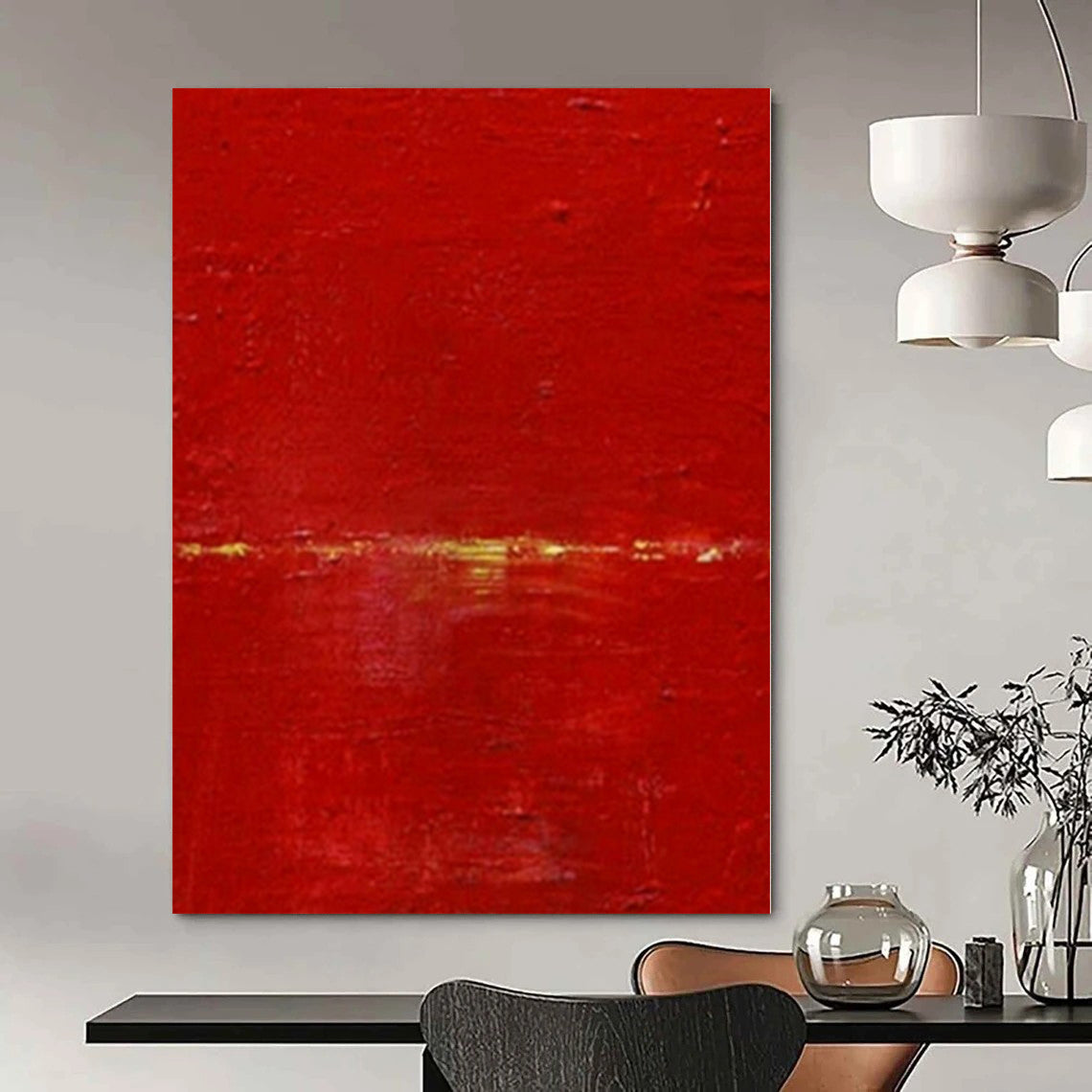 Gigantic Hand-Painted Modern Abstract Art for Family Home Library Ceilings