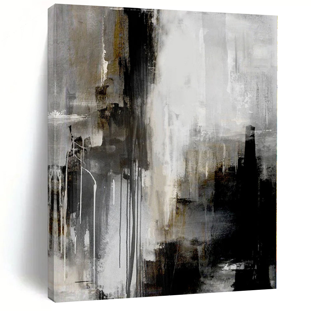 Innovative Hand-Painted Abstract Painting for Living Room Fireplace Screens