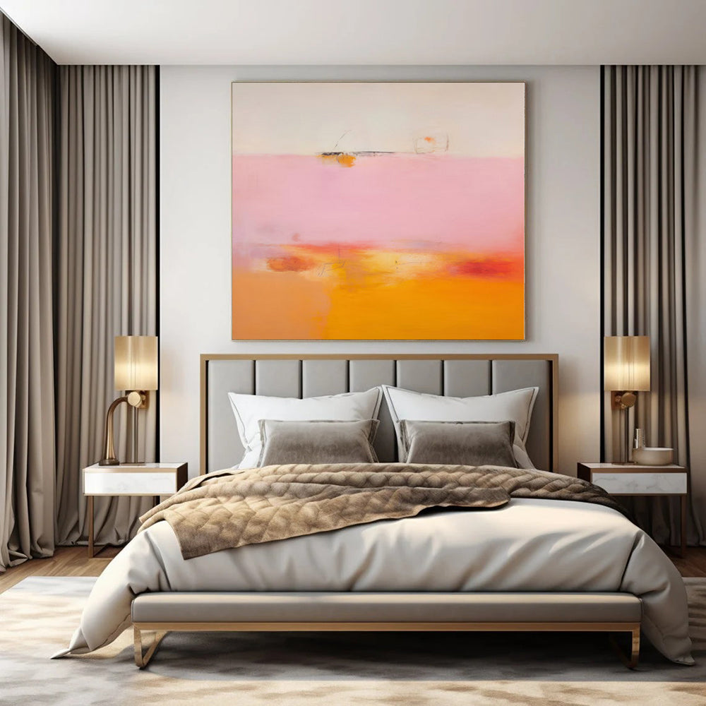 Extra-Huge Hand-Painted Modern Abstract Artwork for Dining Room Banquet Halls