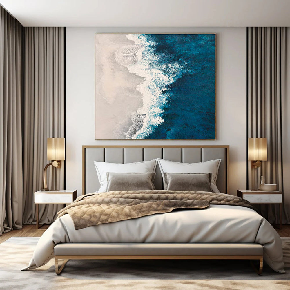 Custom Hand-Painted Abstract Mural for Dining Room & Hotel Wine Cellars