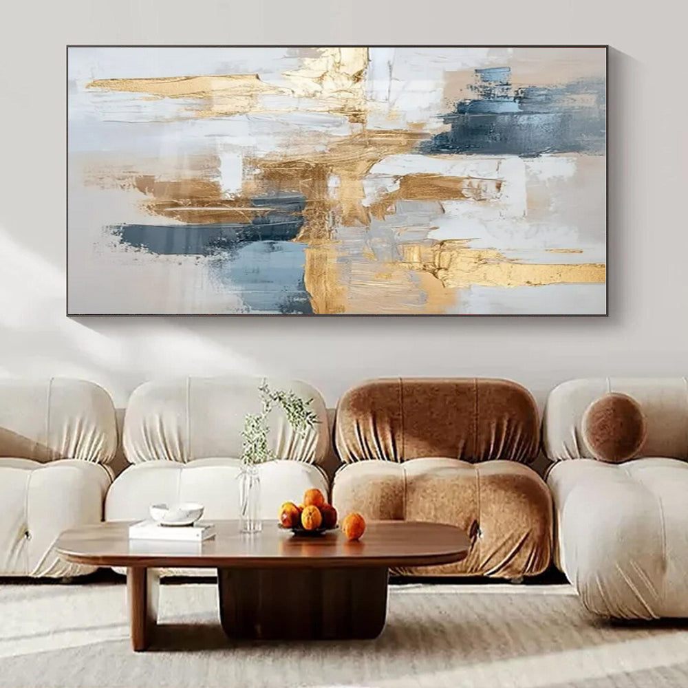 Modern Minimalist Hand-Painted Abstract Art for Executive Office Desks