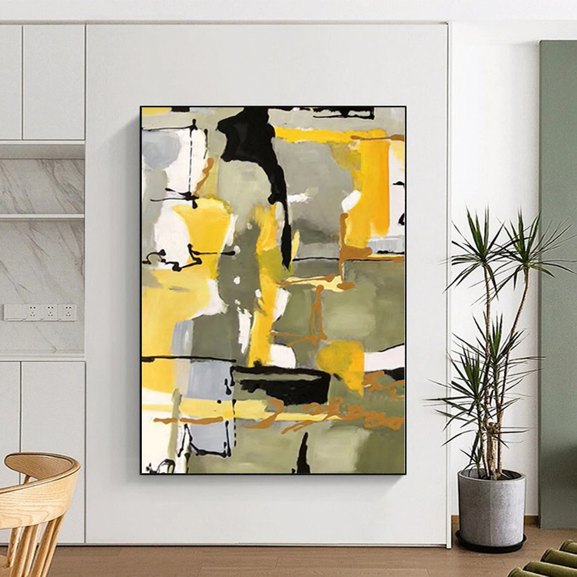 Large Custom Abstract Art for Bathroom Bathtub Alcove Walls