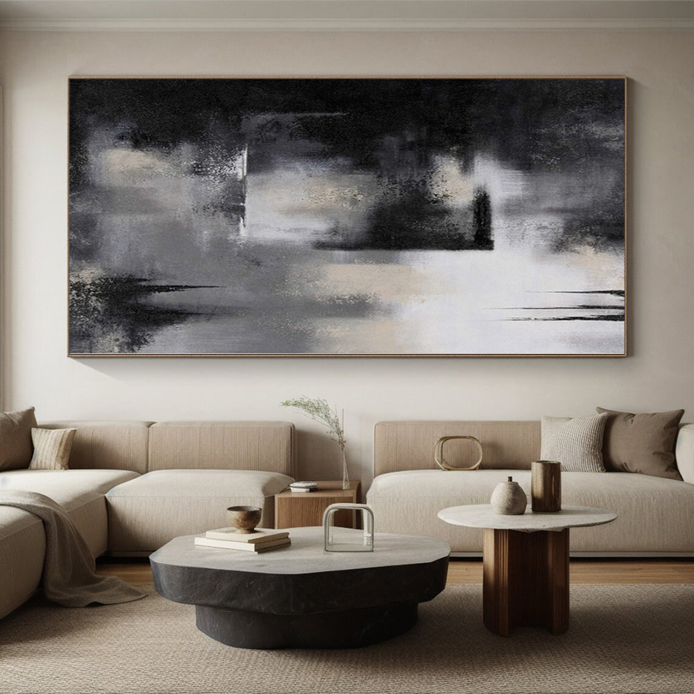 Custom Extra Large Abstract Weave Art - Hand-Painted Acrylic for Textile Design Studios