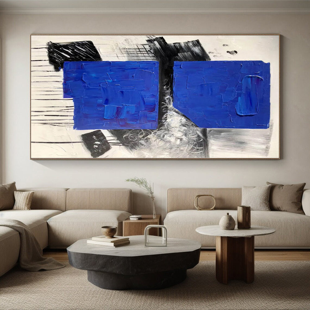 Oversized Custom Abstract Painting for Home Wine Cellar Barrel Racking and Tasting Areas