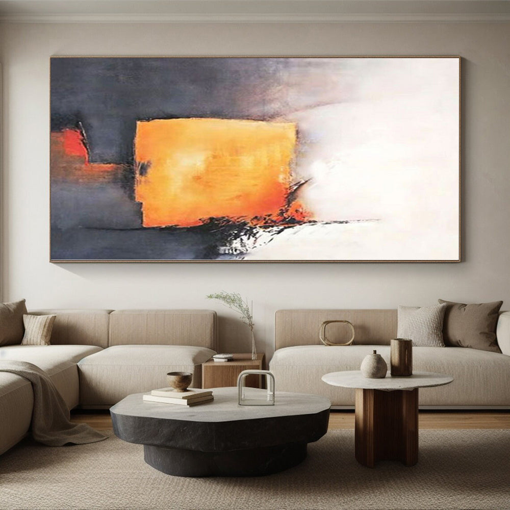 Large-Scale Custom Hand-Painted Abstract Canvas for Nursery Crib Feature Wall LargeART0591