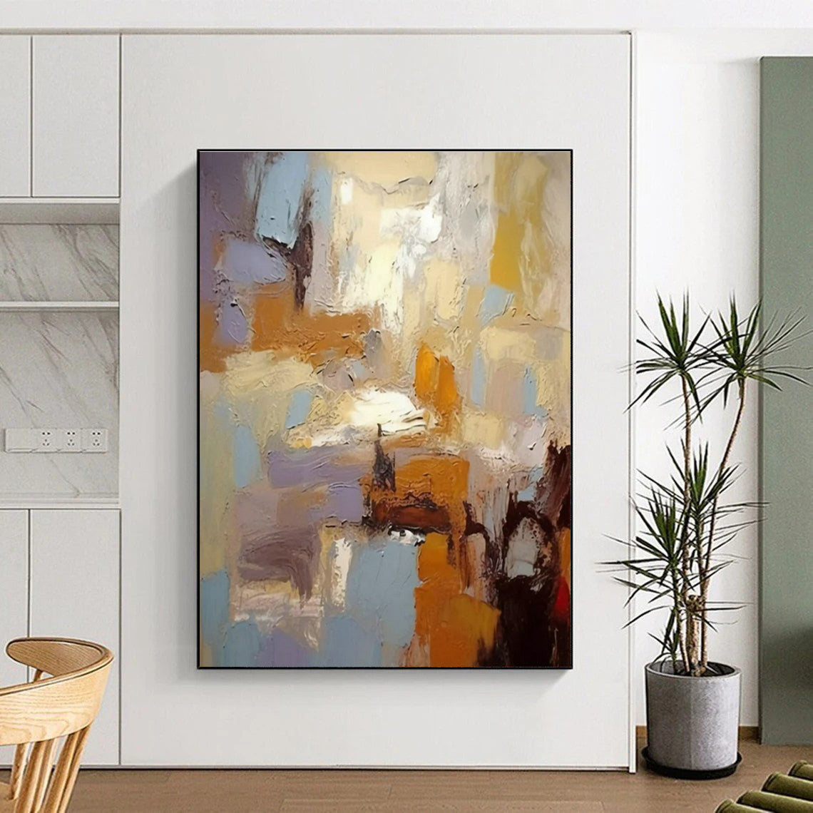Super-Sized Custom Hand-Painted Abstract Canvas for Kids’ Playroom Reading Nook Wall LargeART0608