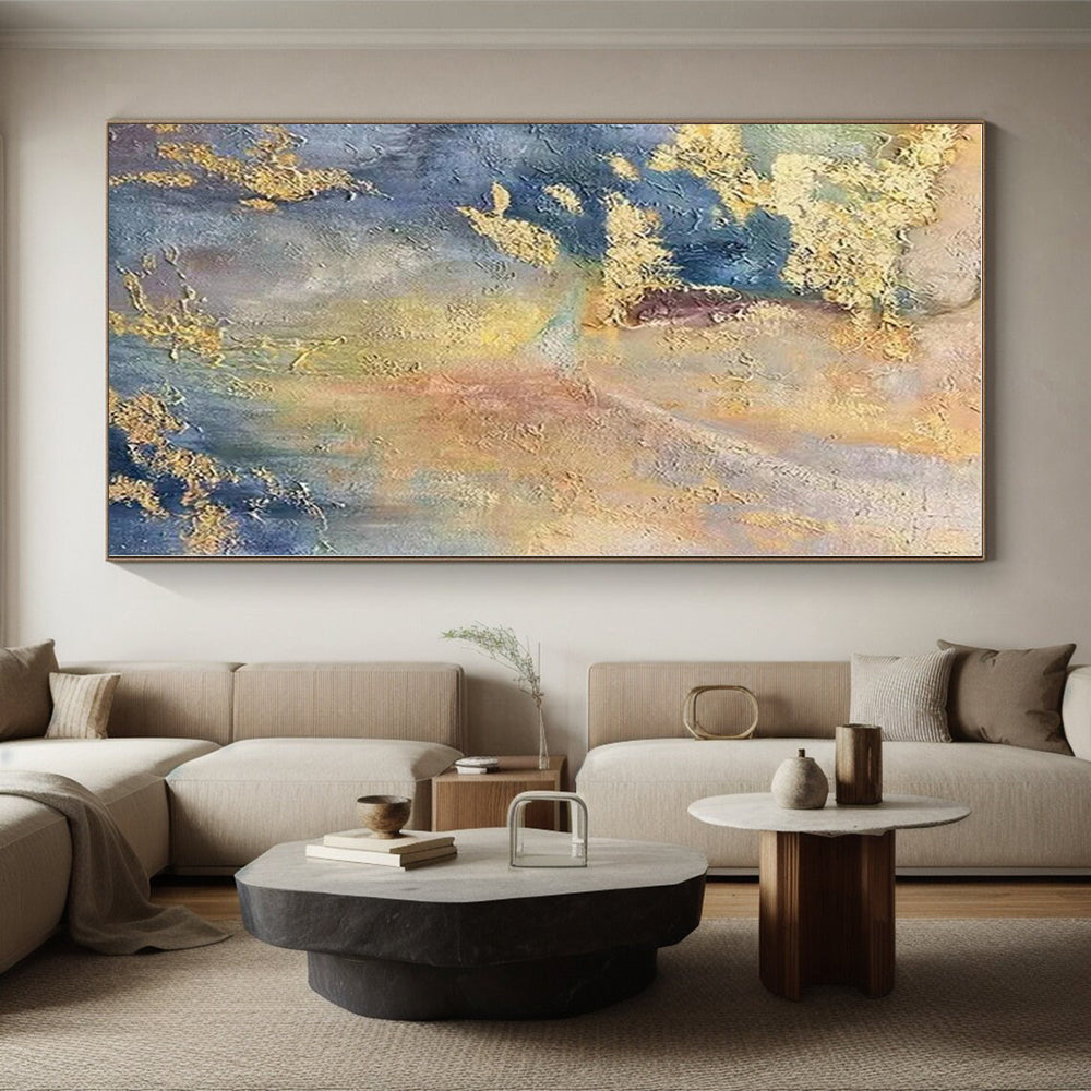 Oversized Custom Hand-Painted Abstract Wall Art for Laundry Room Utility Wall LargeART0582