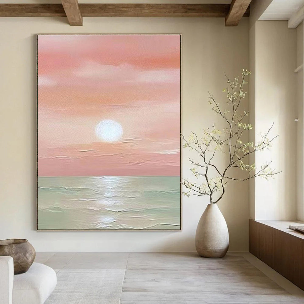 Monumental Abstract Painting for Bay Window Alcoves - Commissioned Mixed Media
