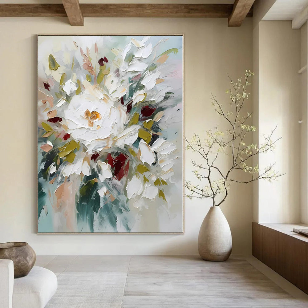 Custom Hand-Painted Abstract Mural for Hallway and Entryway