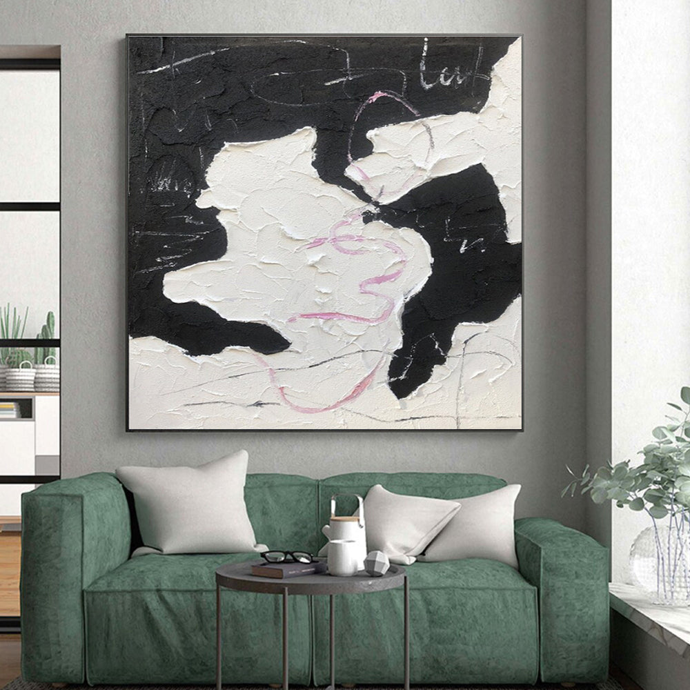 Oversized Modern Abstract Canvas for Home Music Studio Creative Backdrop