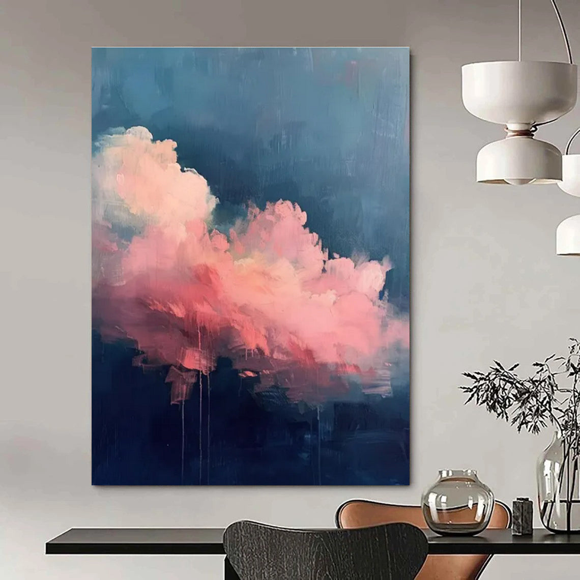 Oversized Custom Hand-Painted Abstract Art for Office & Hotel Outdoor Gardens