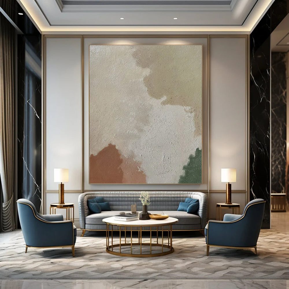 Hand-Painted Personalized Abstract Canvas for Office & Hotel Rooftop Bars