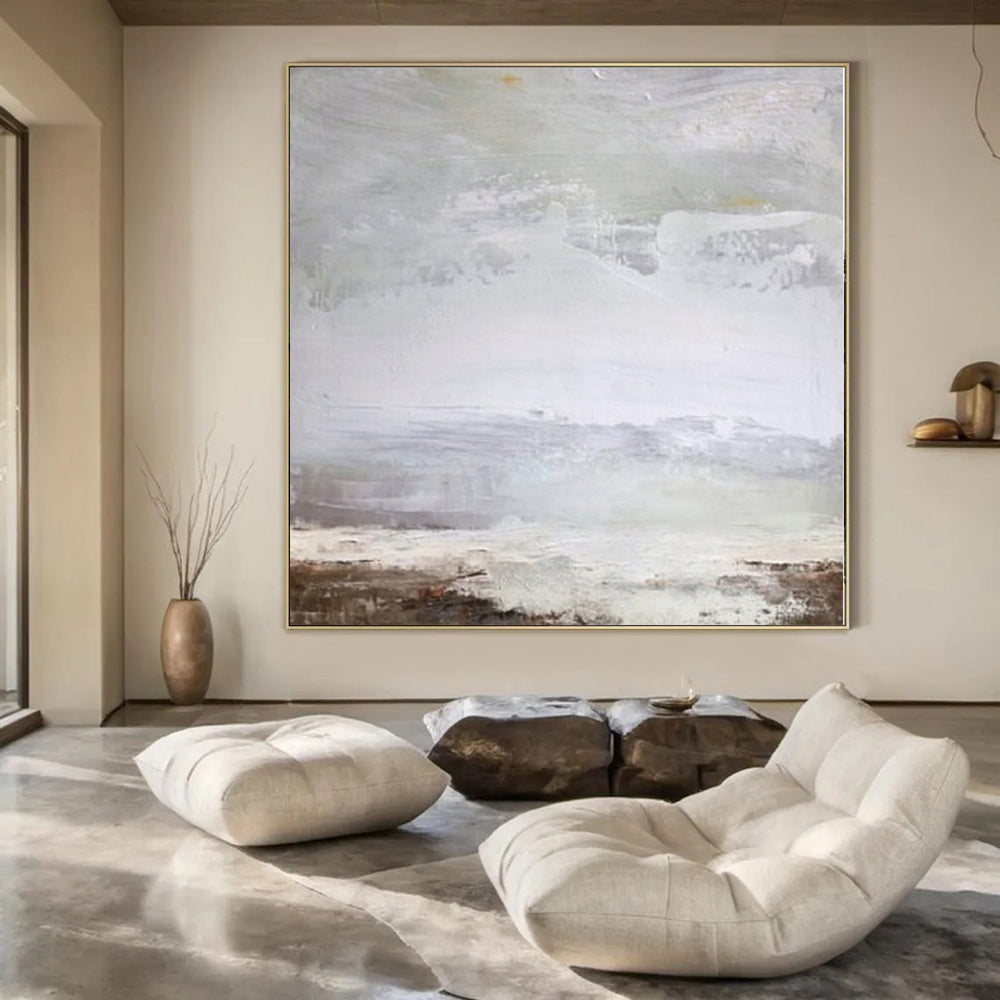 Chic Hand-Painted Abstract Wall Art for Living Room Coffee Table Vignettes