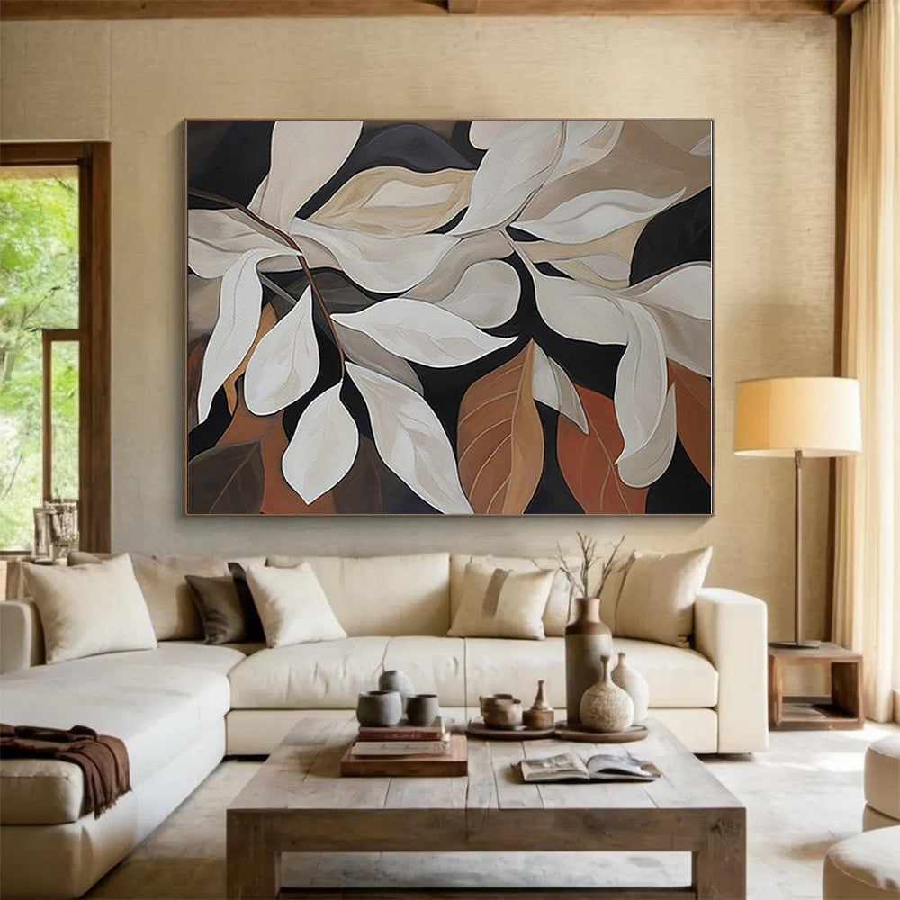 Colossal Hand-Painted Abstract Wall Art for Entryway First Impression LargeART0667