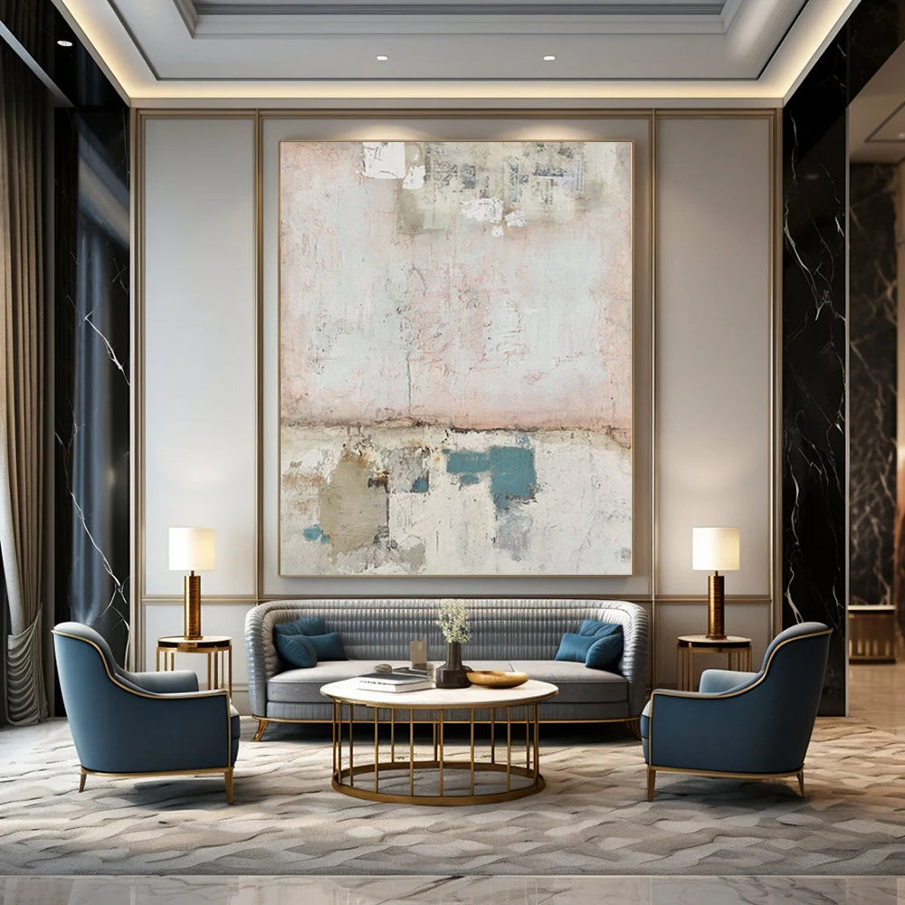 Grand Made-to-Order Abstract Canvas for Music Venue Foyers