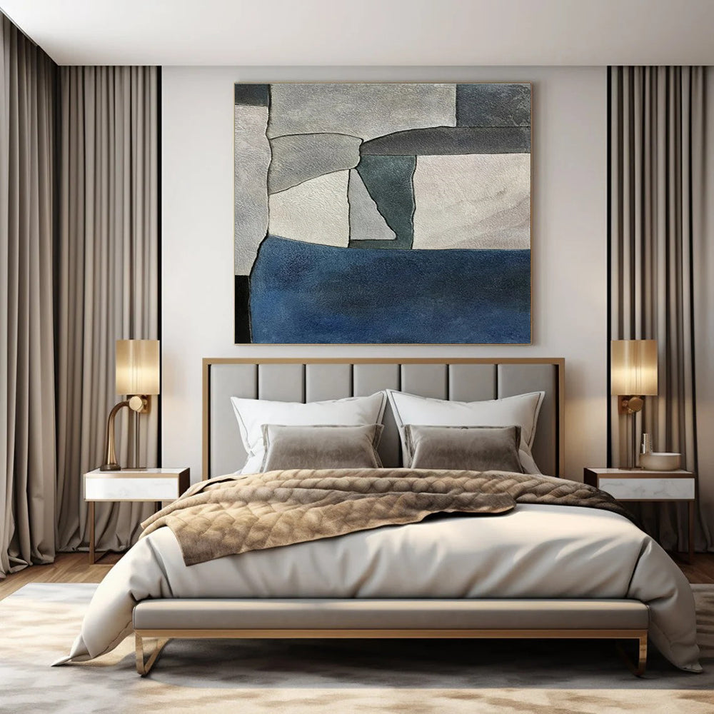 Hand-Painted Personalized Abstract Canvas for Bar & Hotel Pool Decks