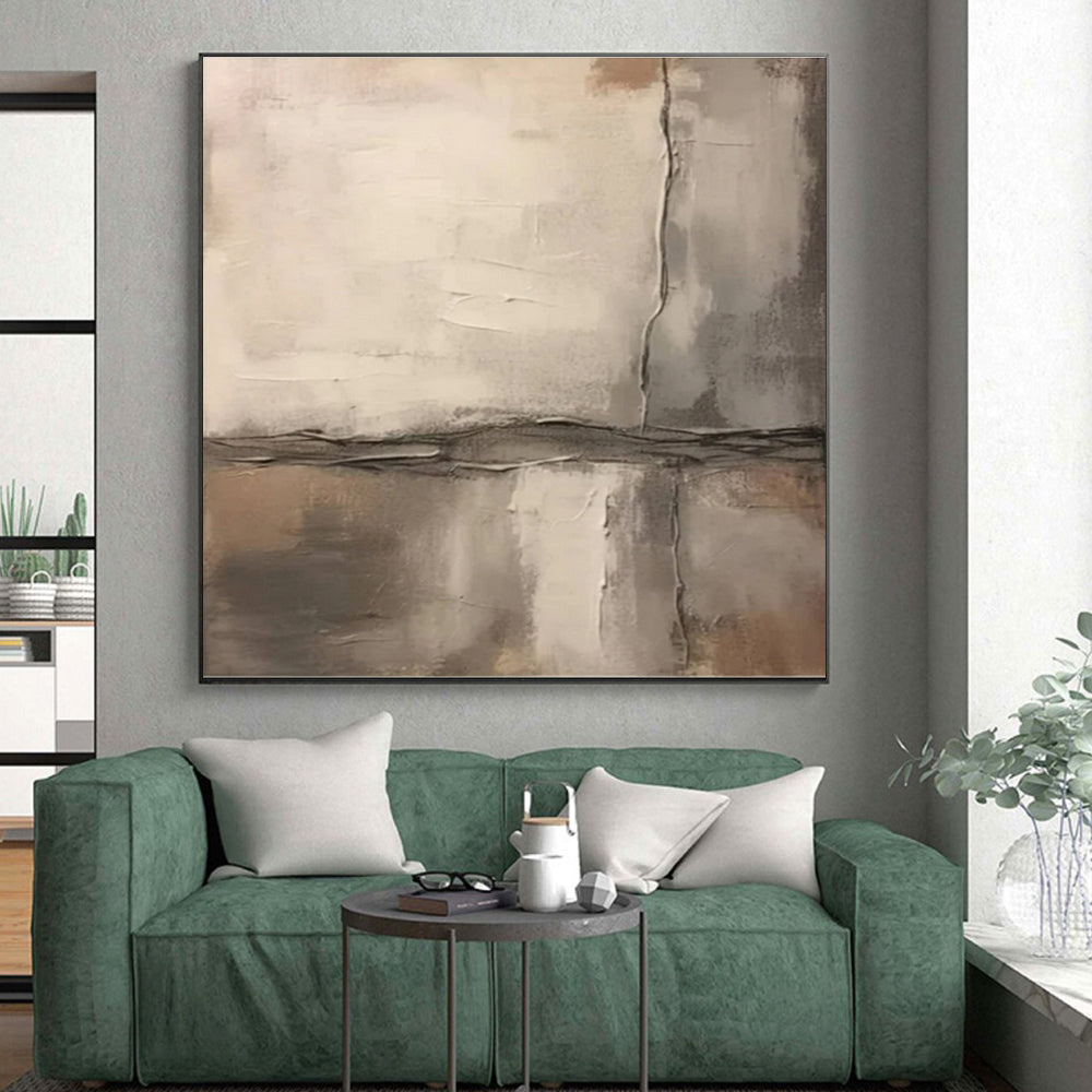 Monumental Abstract Canvas for Nursery Changing Table Wall