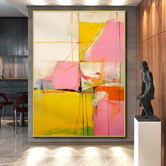 Gigantic Modern Abstract Art Canvas for Villa Living Room Feature Walls